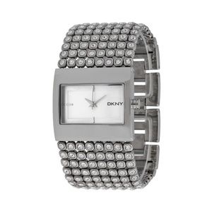 DKNY Silver Dial Crystal Bracelet Watch